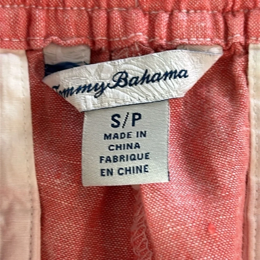 Tommy Bahama 100% Linen coral shorts size small